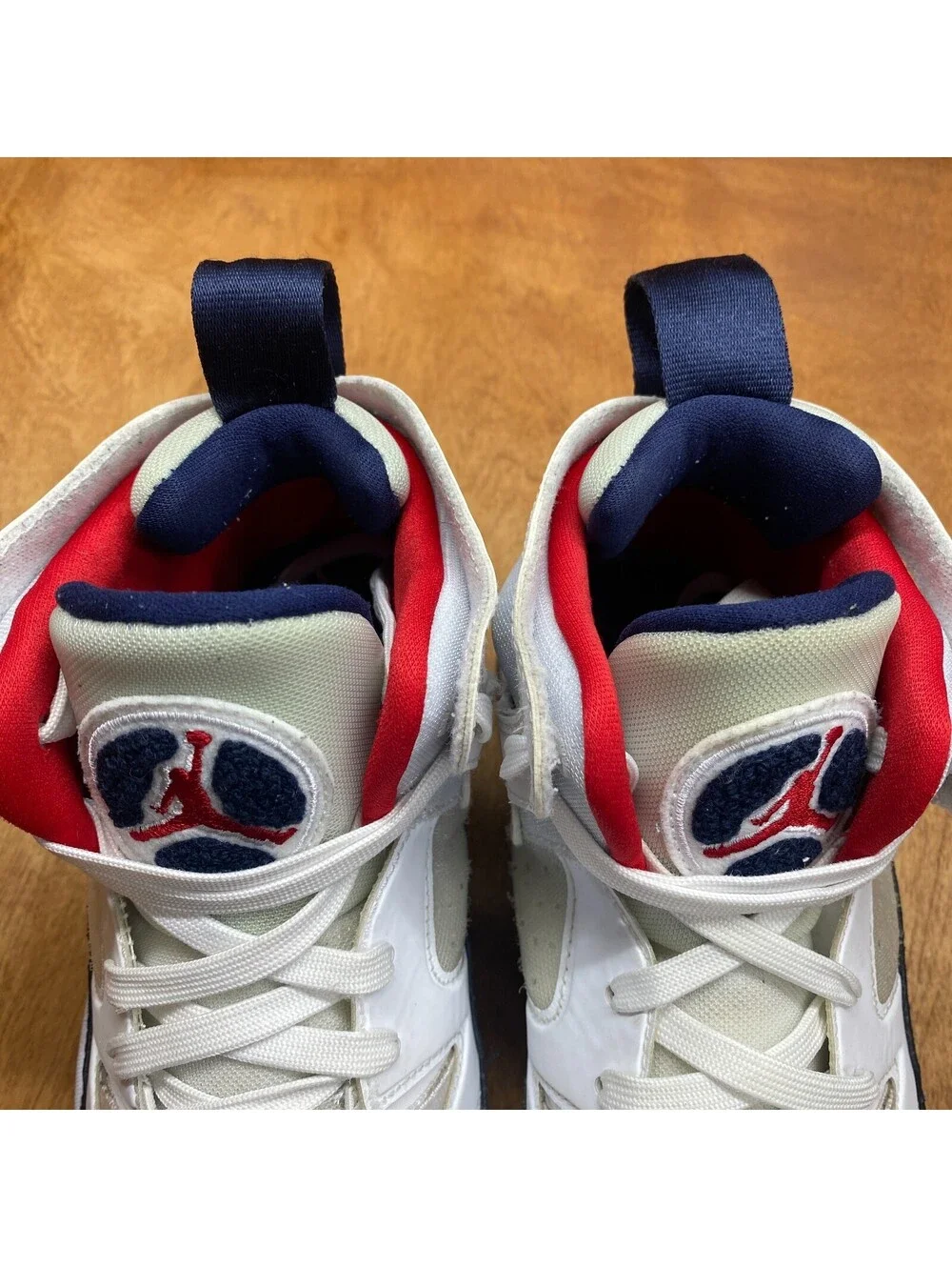 Jordan Jumpman Two Trey 23 Shoes Mens Sz 8.5 Red White Blue Sneakers DO1925-102